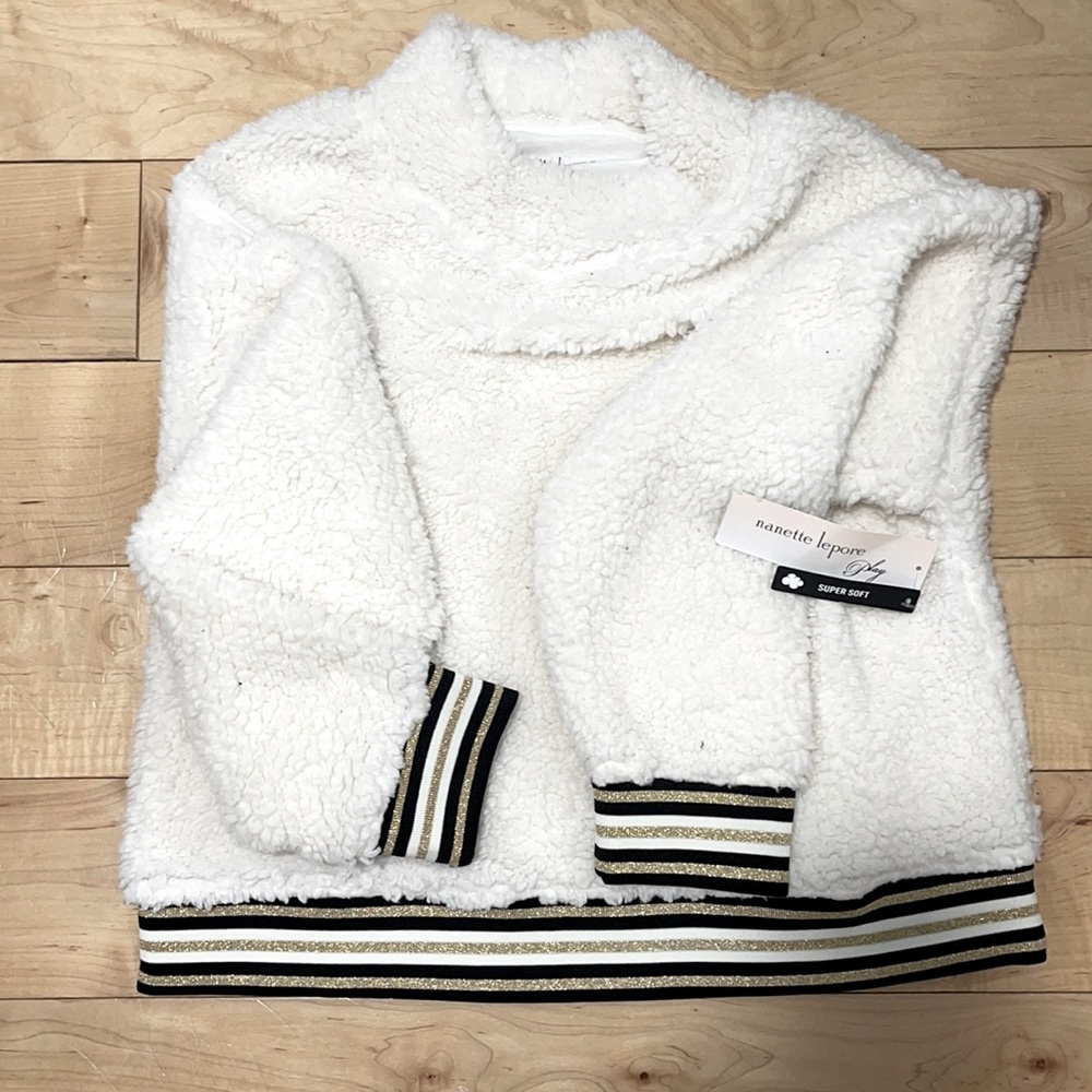 Nanette Lepore Pullover Teddy sweater, size L